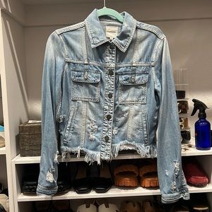 Hidden Jeans cropped distressed denim jacket